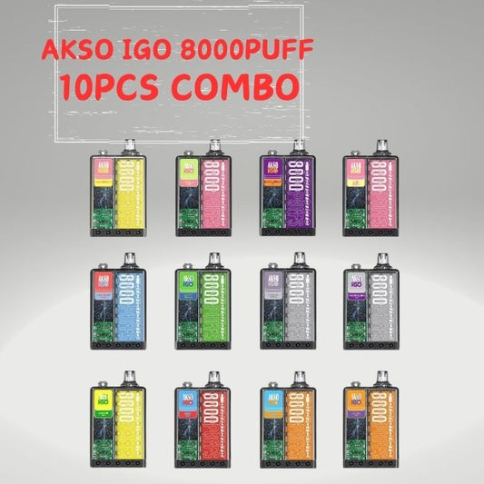 AKSO IGO 8000 DISPOSABLE(10PCS COMBO)-Vape Store Singapore SG