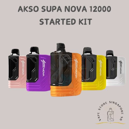 AKSO SUPA NOVA 12000 STARTED KIT-Vape Store Singapore SG