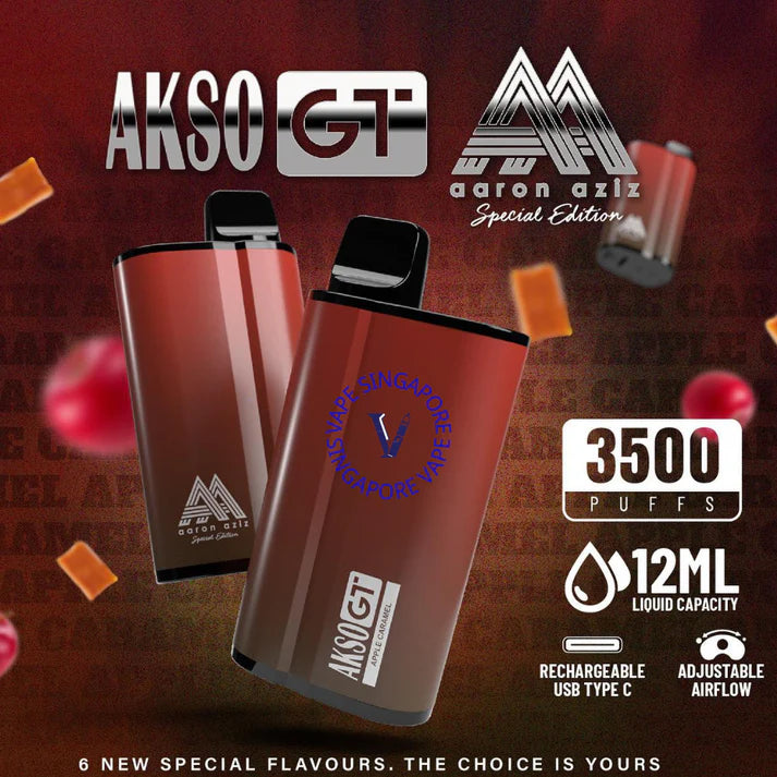 AKSO GT 3500 DISPOSABLE APPLE CARAMEL-Vape Store Singapore SG