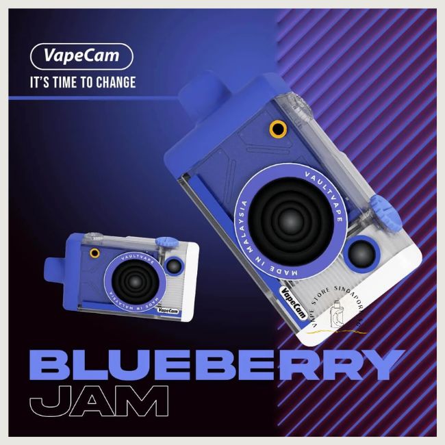 VAPECAM 12000 STARTED KIT SET BLUEBERRY JAM-Vape Store Singapore SG