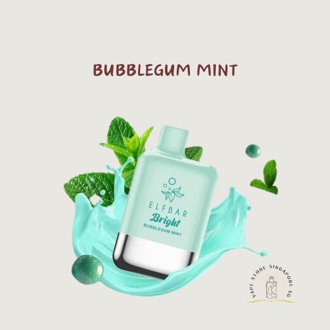 ELFBAR BRIGHT 6000 DISPOSABLE BUBBLEGUM MINT-Vape Store Singapore SG