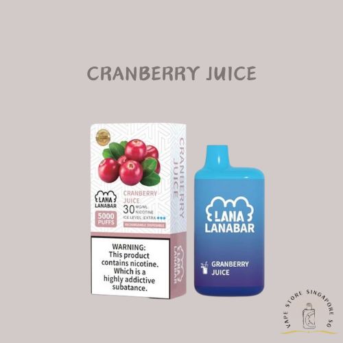 LANA BAR 5000 DISPOSABLE CRANBERRY JUICE-Vape Store Singapore SG