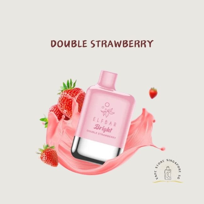 ELFBAR BRIGHT 6000 DISPOSABLE DOUBLE STRAWBERRY-Vape Store Singapore SG