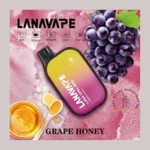 LANA OPAL 8000 DISPOSABLE GRAPE HONEY-Vape Store Singapore SG