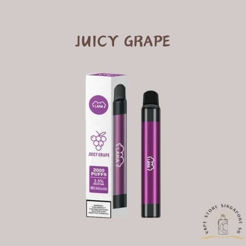 LANA PEN 2000 DISPOSABLE JUICY GRAPE-Vape Store Singapore SG