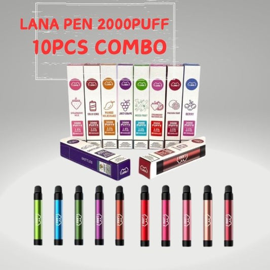 LANA PEN 2000 DISPOSABLE(10PCS COMBO)-Vape Store Singapore SG