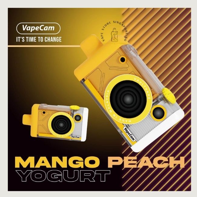 VAPECAM 12000 STARTED KIT SET MANGO PEACH YOGURT-Vape Store Singapore SG