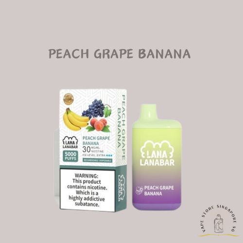 LANA BAR 5000 DISPOSABLE PEACH GRAPE BANANA -Vape Store Singapore SG