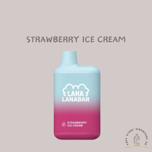 LANA BAR 5000 DISPOSABLE STRAWBERRY ICE CREAM-Vape Store Singapore SG 