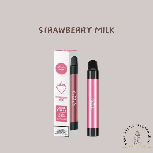 LANA PEN 2000 DISPOSABLE STRAWBERRY MILK-Vape Store Singapore SG