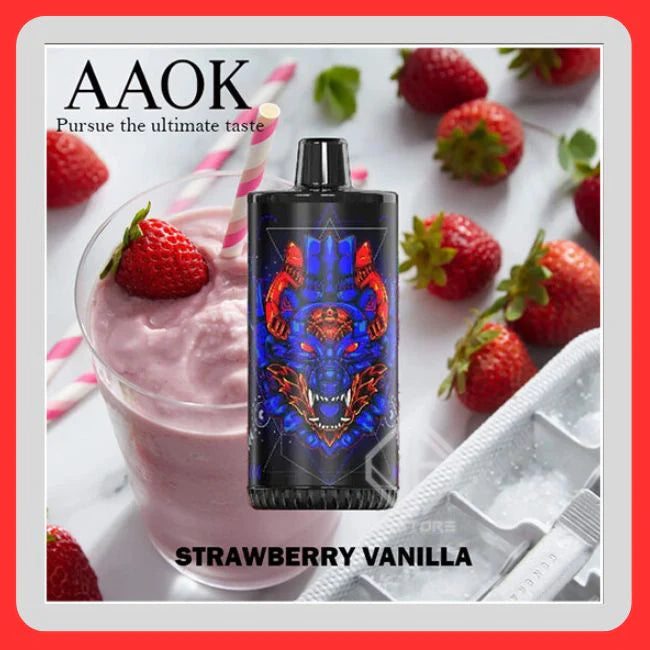 AAOK EVO AIR 13000 DISPOSABLE STRAWBERRY VANILLA- Vape store singapore SG