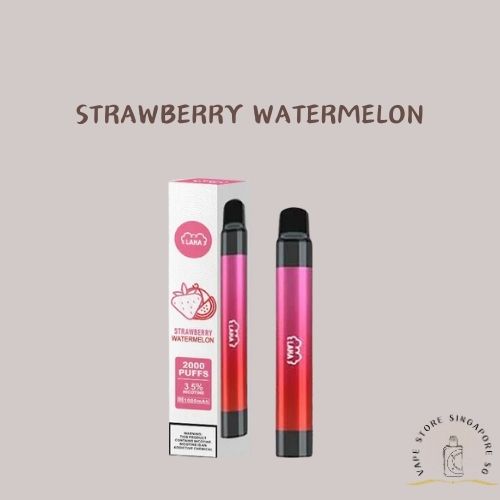 LANA PEN 2000 DISPOSABLE STRAWBERRY WATERMELON-Vape Store Singapore SG