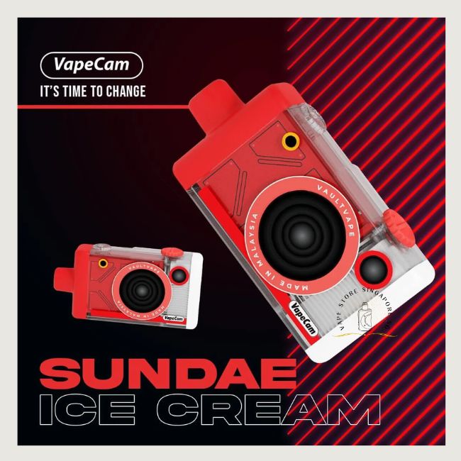 VAPECAM 12000 STARTED KIT SET SUNDAE ICE CREAM-Vape Store Singapore SG