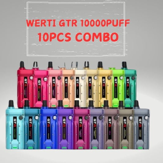 WERTI GTR 10000 DISPOSBLE(10PCS COMBO)-Vape Store Singapore SG